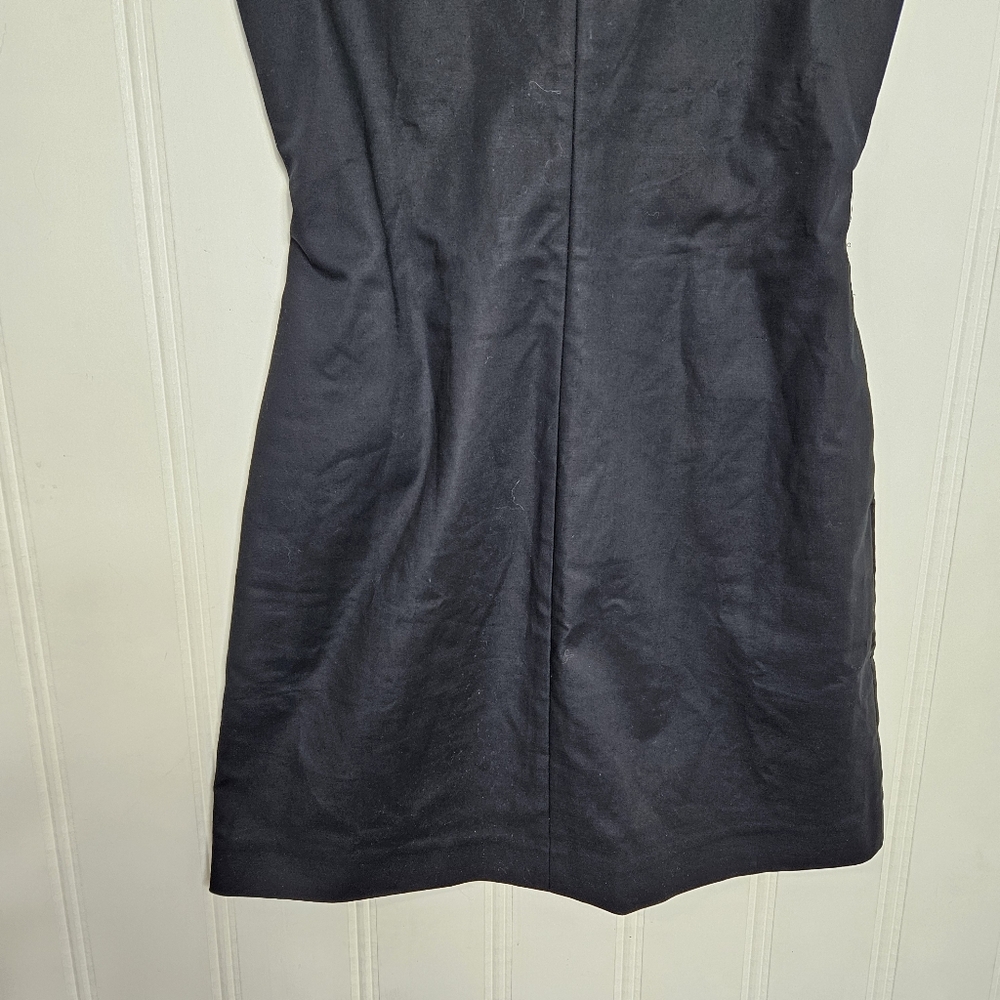Everlane Black Fit Flare Dress Sleeveless Crew Neck Pockets Size 0 - Picture 4 of 12